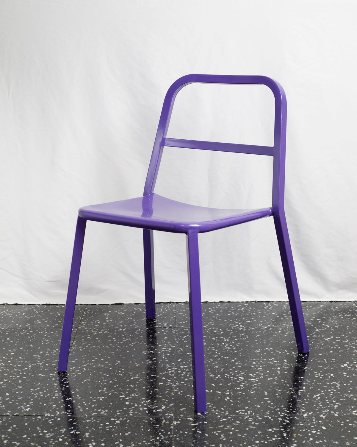 CH332 Cream Soda Purple Metal Side Chair
