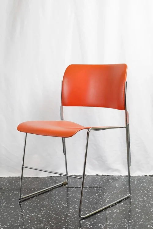 CH116 Burnt Orange David Rowland 40/4 Stacking Chair