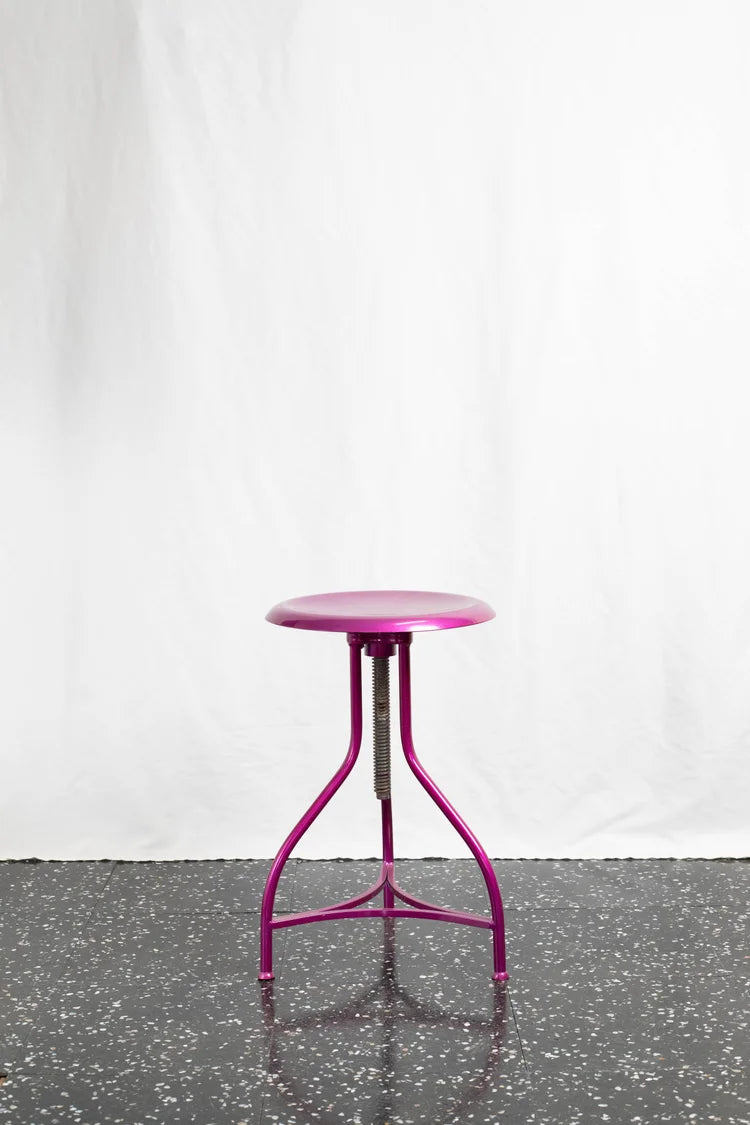 ST089 3 Legged Metal Swivel Stool Malibu Barbie