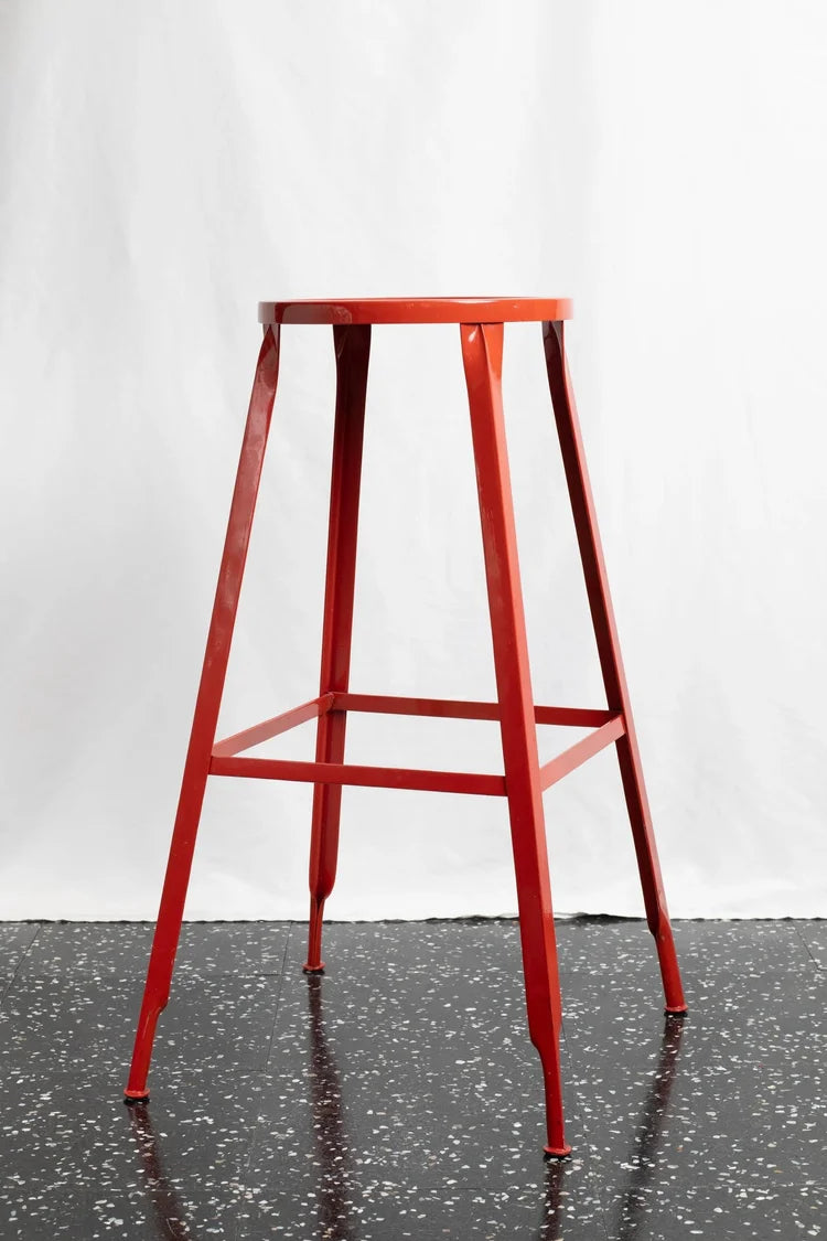 ST021 Red Enamel Stool