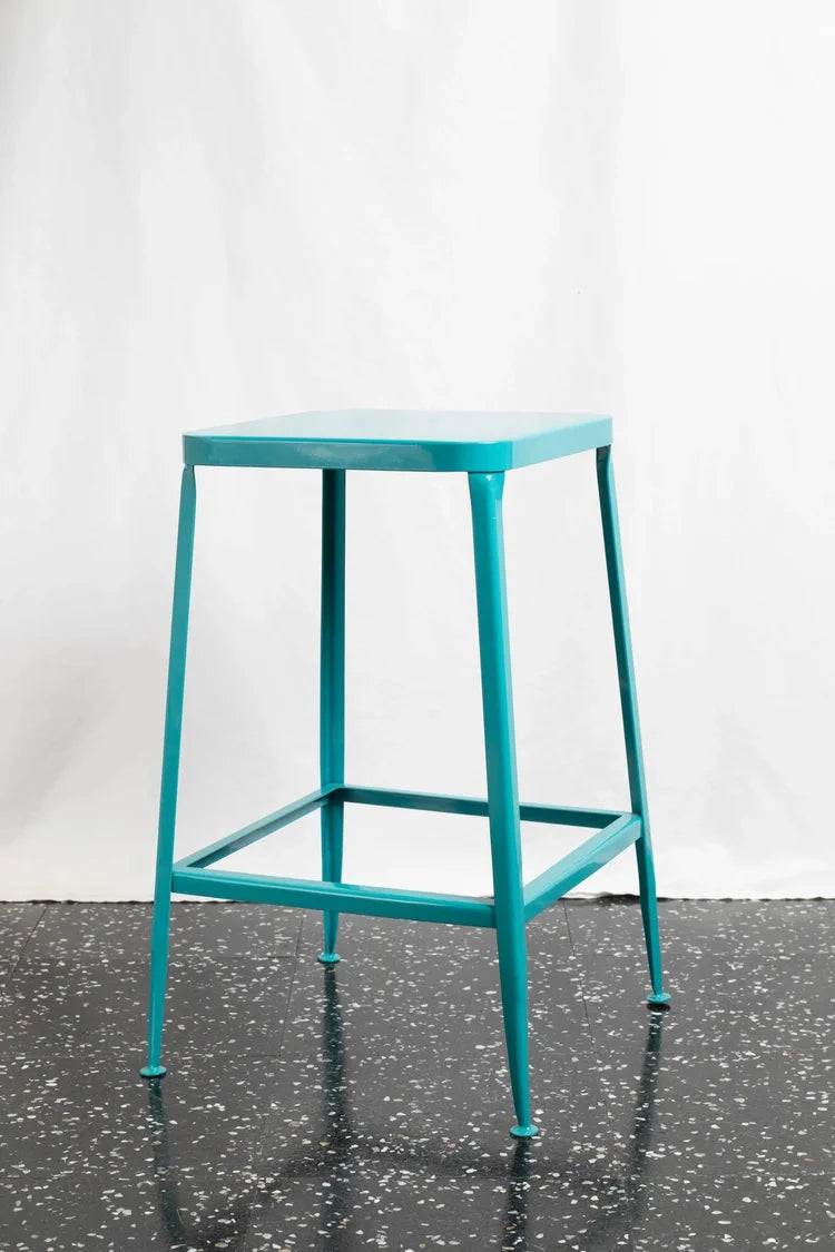 ST078 Hopi Turquoise Blue Metal Square