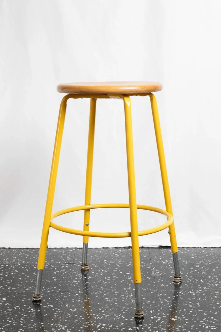 ST040 Yellow Metal Stool
