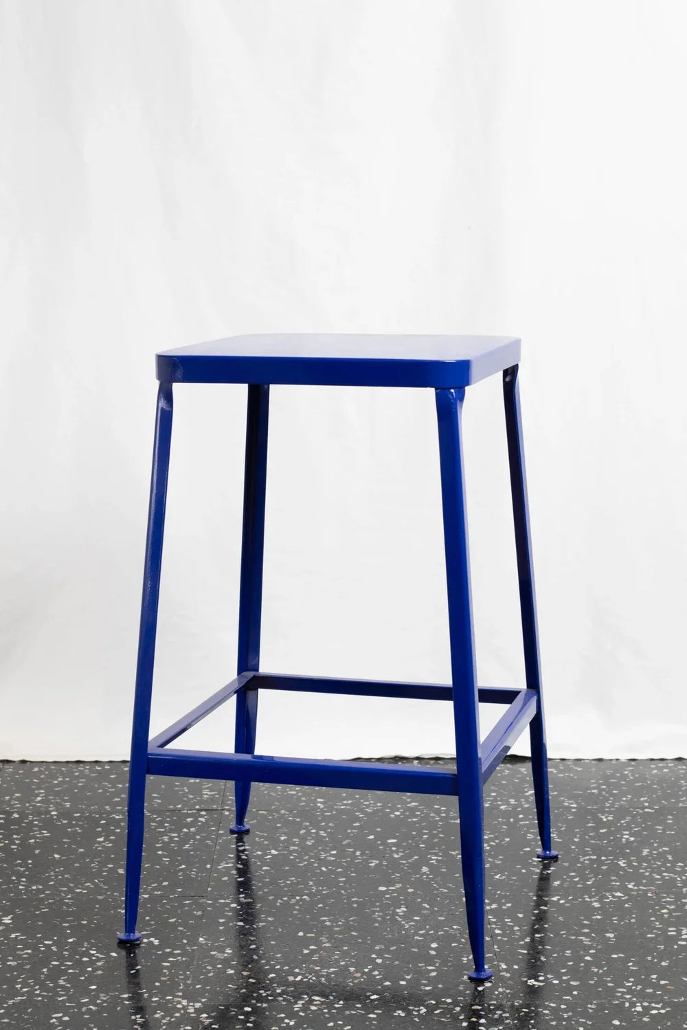 ST079 Southwest Blue Metal Stool