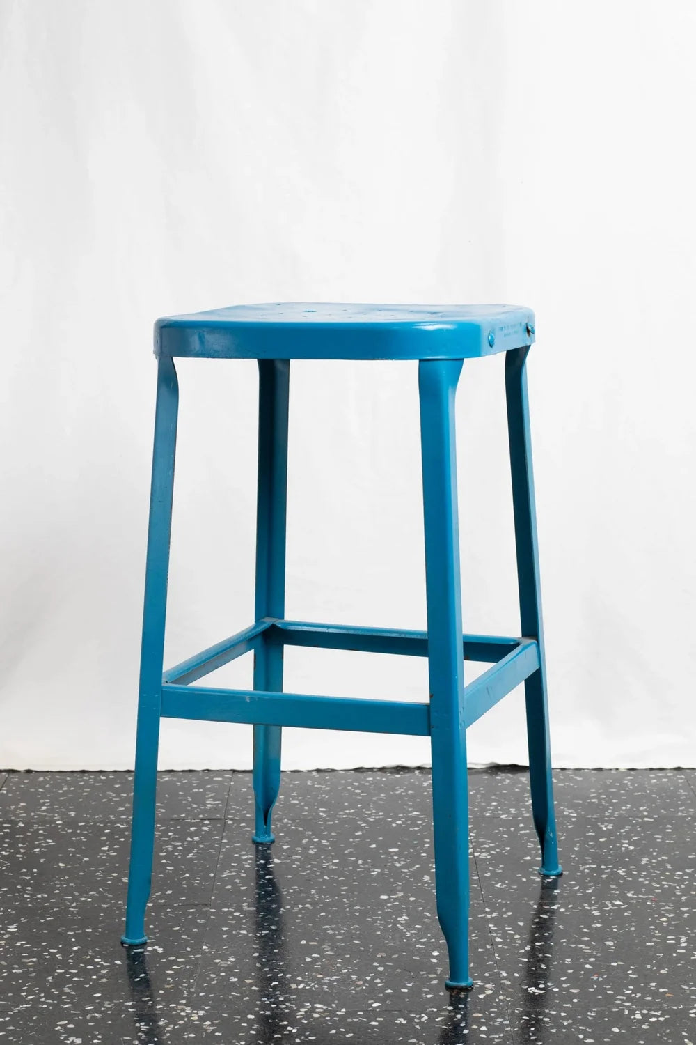 ST250 Square Top Metal Stool True Blue