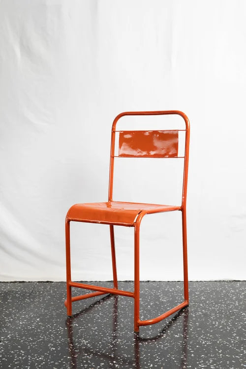 CH038 Bend Orange Powder-Coated Steel Chair