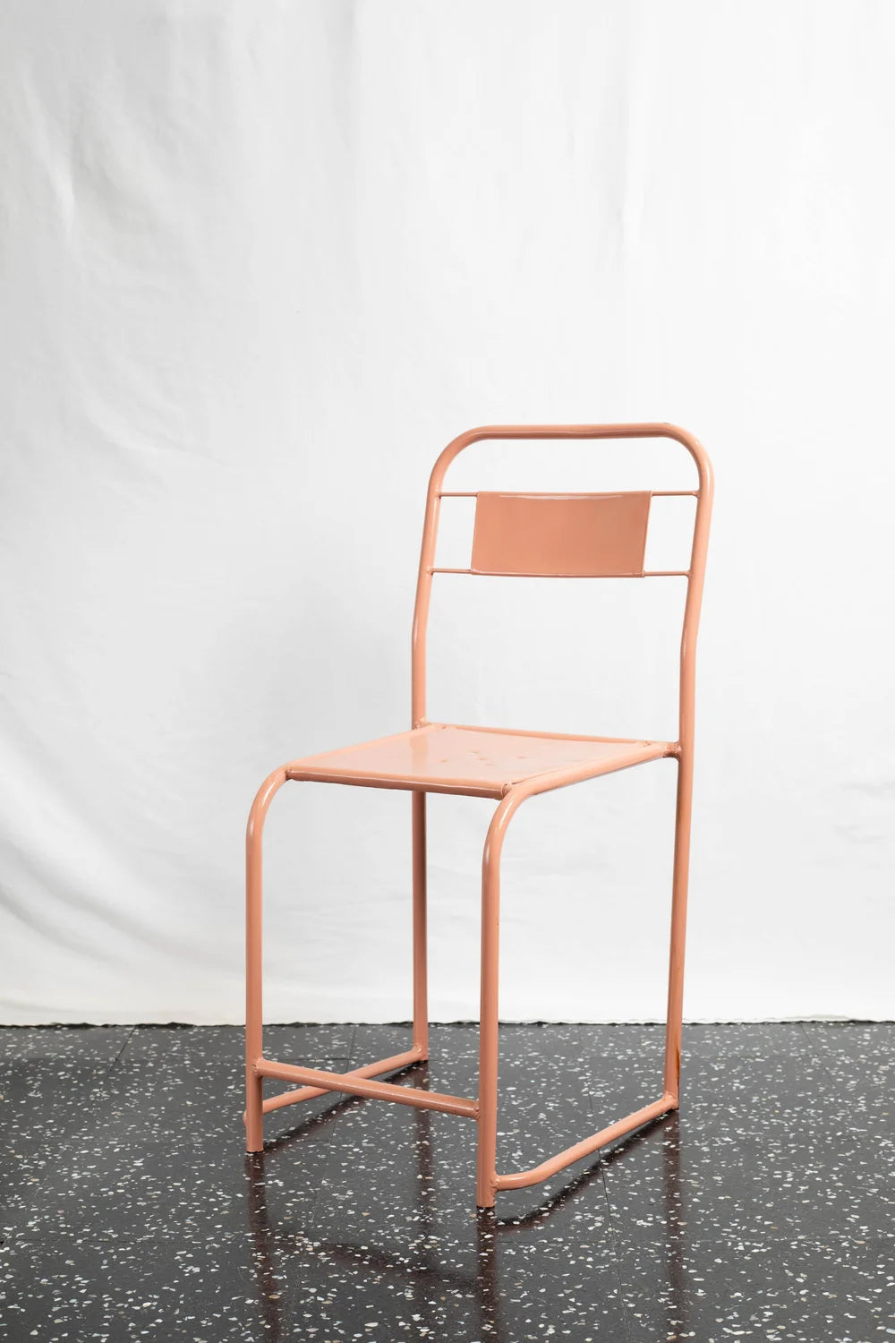 CH284 Peach Ice Cream Powder-Coated Steel Chair