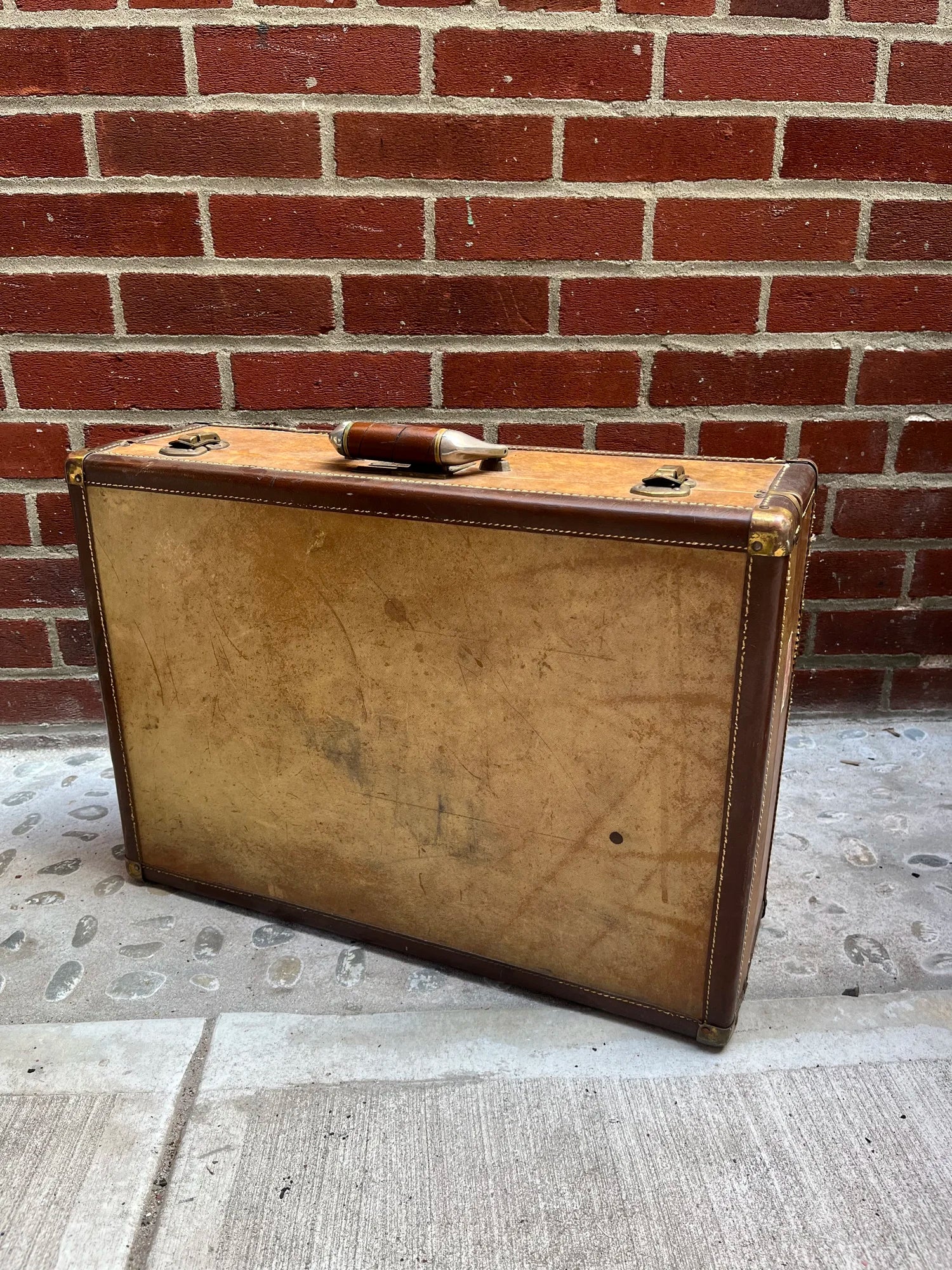 Vintage Tan Suitcase