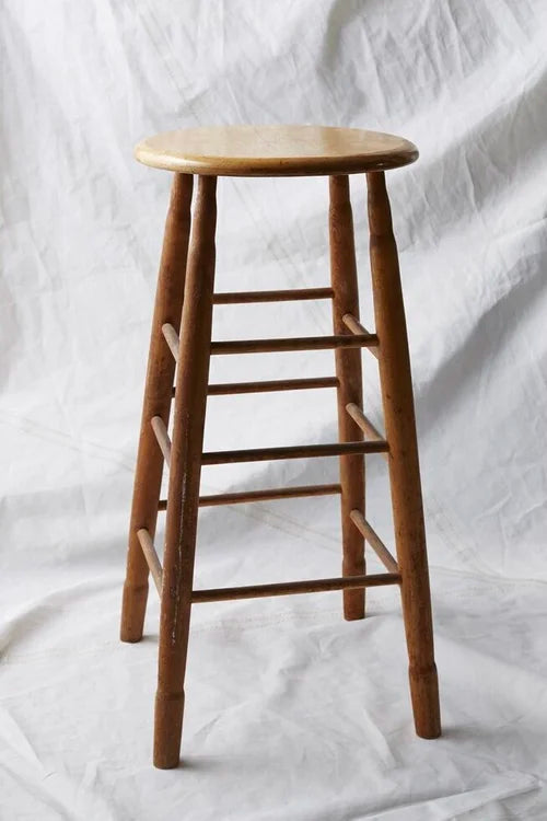 ST031 Polished Wood Stool
