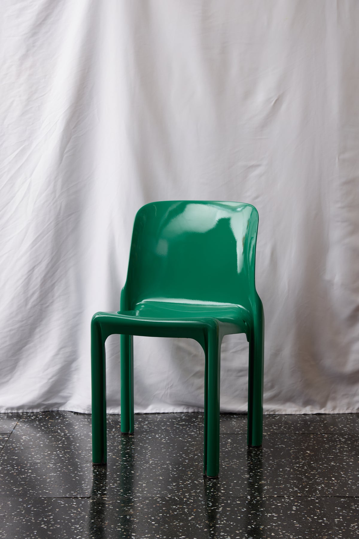 CH030 Green Jacket Selene Stacking Chair