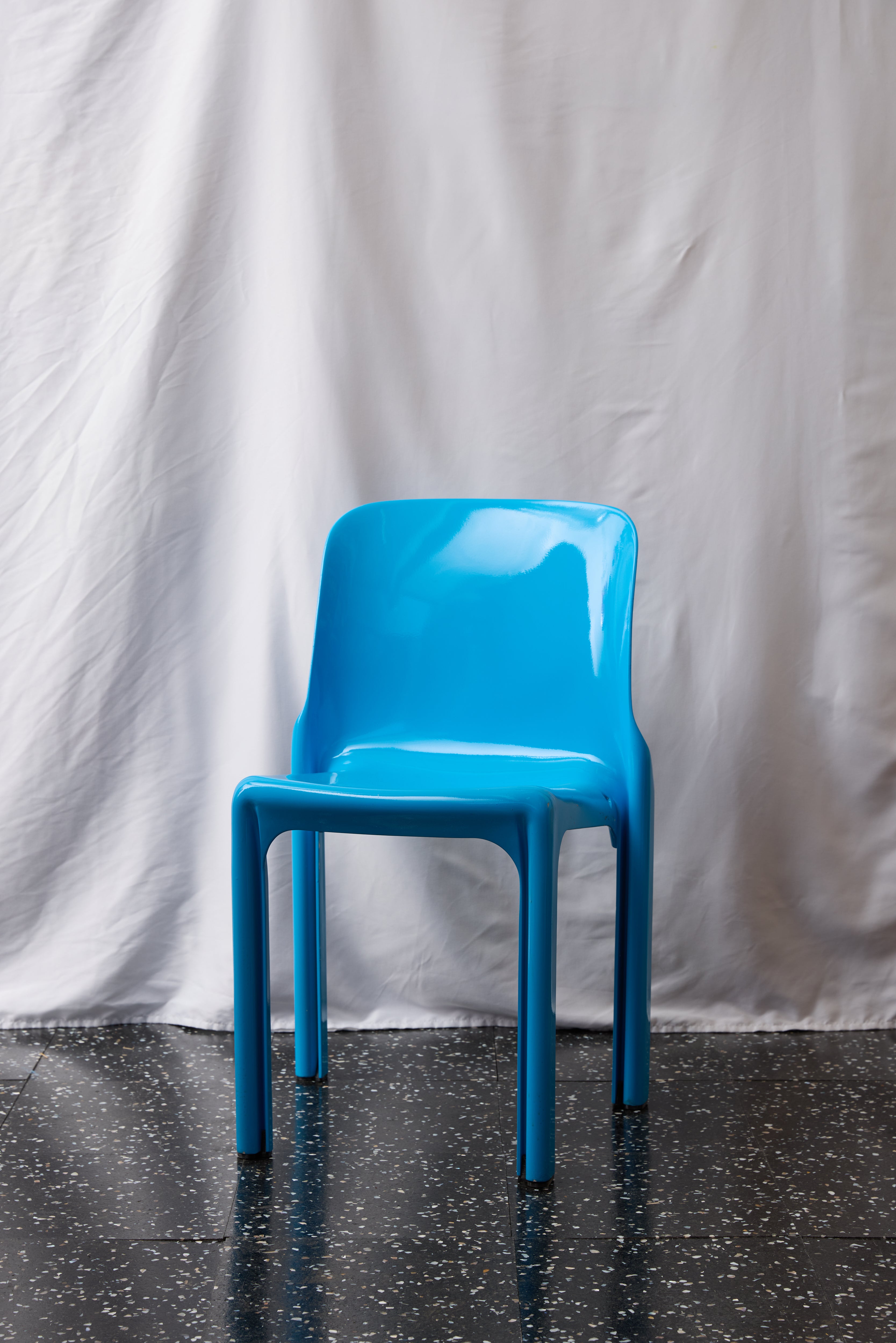 CH035 Playboy Blue Selene Stacking Chair