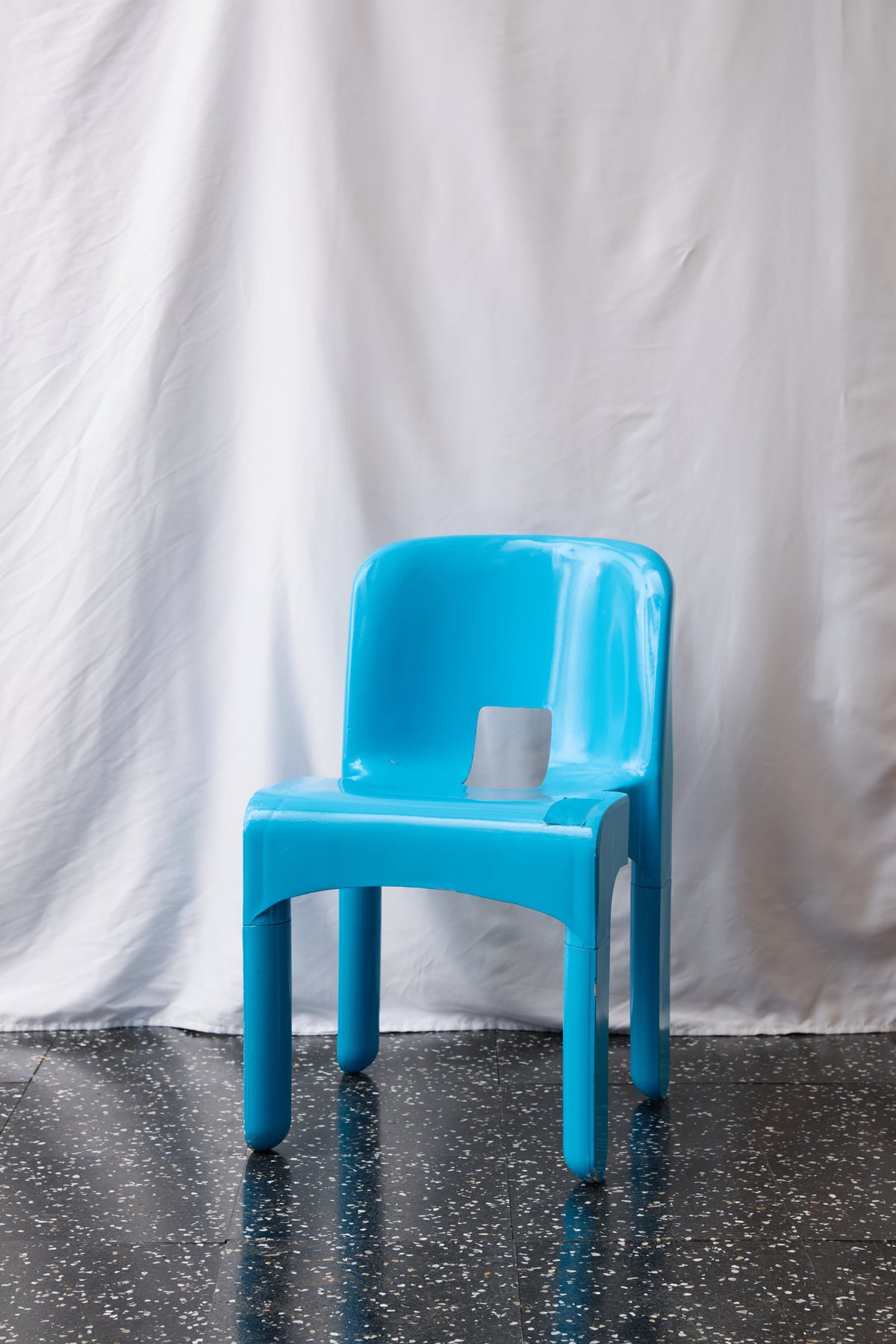 CH336 Velocity Blue Universale Stacking Side Chair
