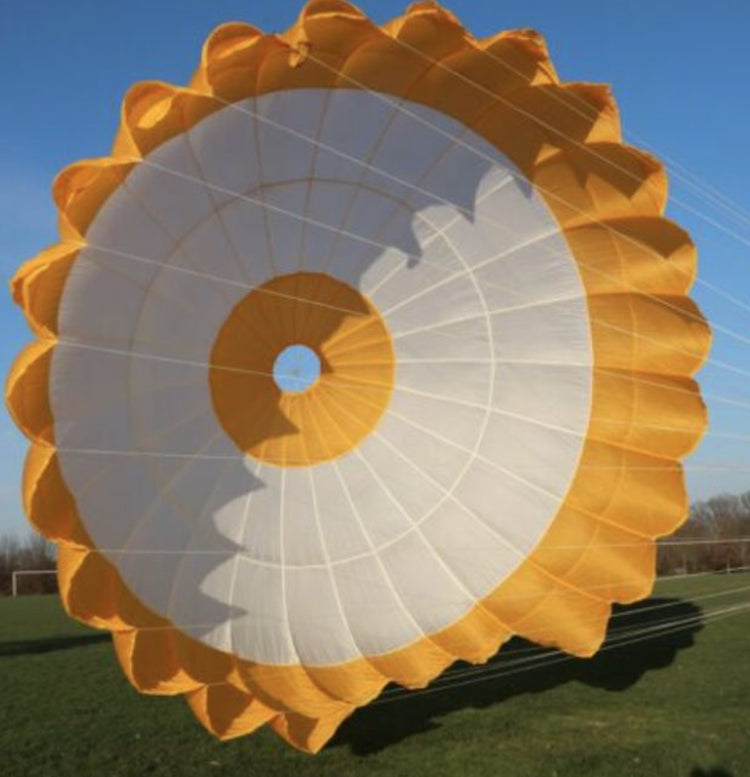 BD250 Yellow/White Parachute