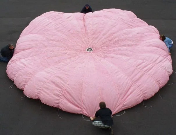 BD251 1960s British Military Linen Pink Parachute